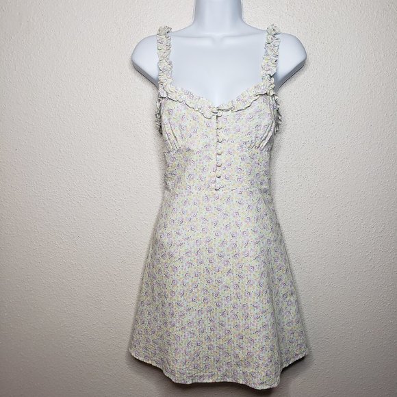 Zara Dresses & Skirts - Zara Sz M Floral Ruffled Mini Dress (973)